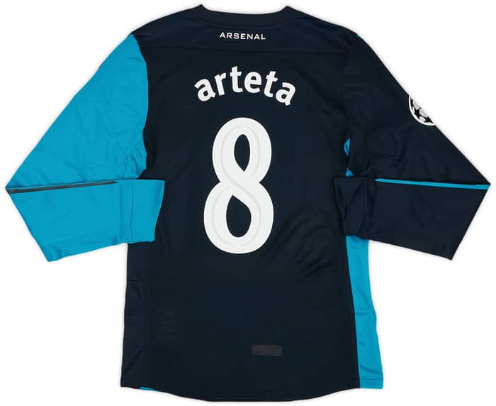 2011-12 Arsenal Player Issue Away L/S Shirt Arteta #8 (M)