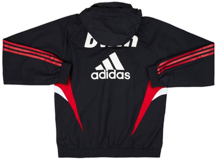 2008-09 AC Milan adidas Hooded 1/4 Zip Drill Top - 8/10 - (L)