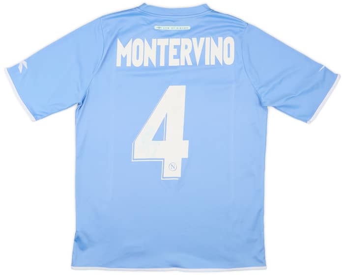 2006-07 Napoli Signed Home Shirt Montervino #4 - 6/10 - (L)