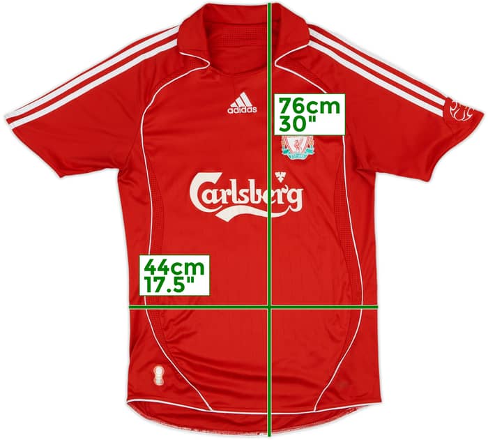 2006-08 Liverpool Home Shirt Gerrard #8 - 6/10 - (XL.Boys)