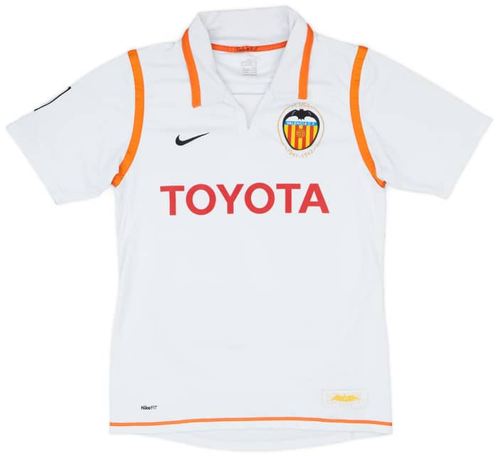 2007-08 Valencia Home Shirt David Villa #7 - 8/10 - (S)