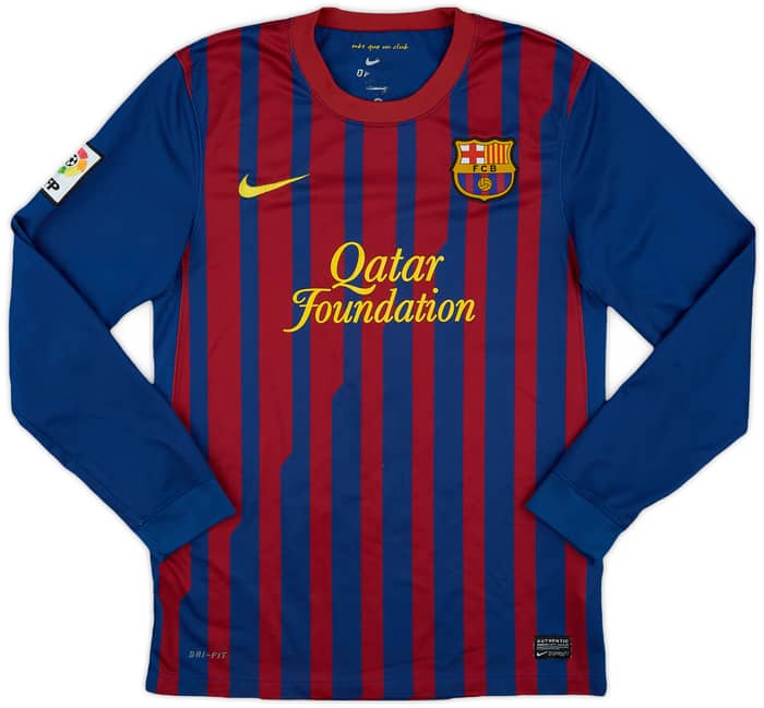 2011-12 Barcelona Home L/S Shirt David Villa #7 - 5/10 - (S)