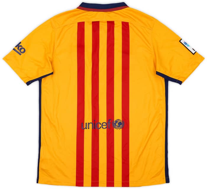2015-16 Barcelona Away Shirt - 8/10 - (XL.Boys)