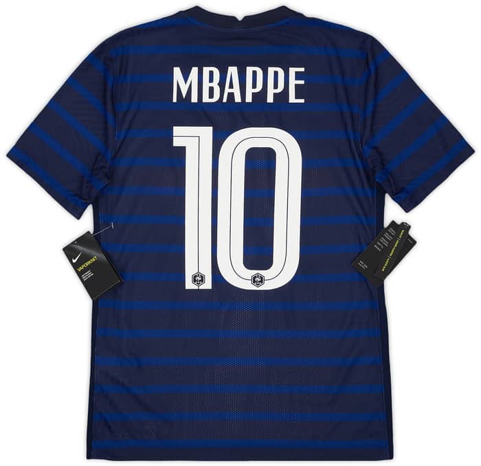 2020-21 France Authentic Home Shirt Mbappe #10 (S)
