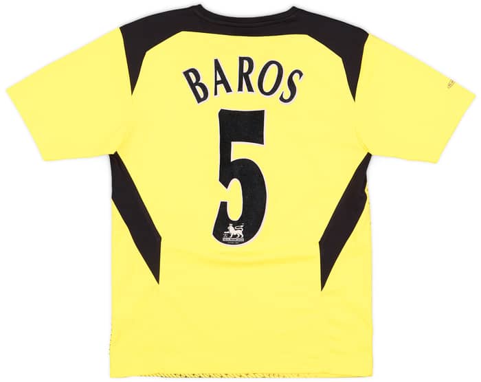 2004-06 Liverpool Away Shirt Baros #5 - 7/10 - (L.Boys)