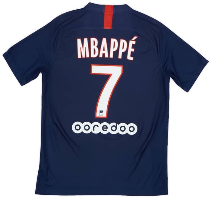 2019-20 Paris Saint-Germain Home Shirt Mbappe #7 - 6/10 - (M)