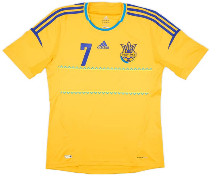2011-13 Ukraine Home Shirt Shevchenko #7 - 8/10 - (M)