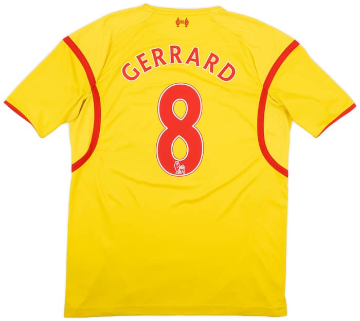 2014-15 Liverpool Away Shirt Gerrard #8 - 5/10 - (L)