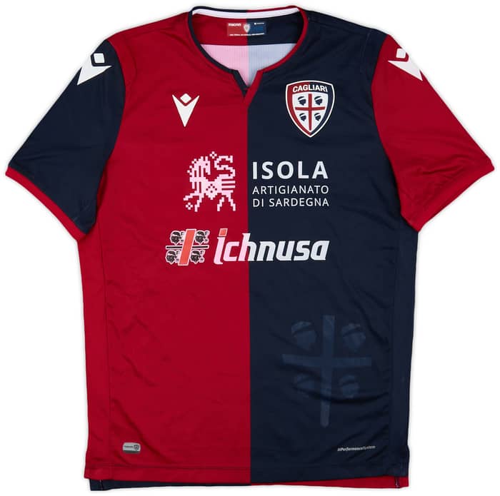 2019-20 Cagliari Match Issue Home Shirt #18