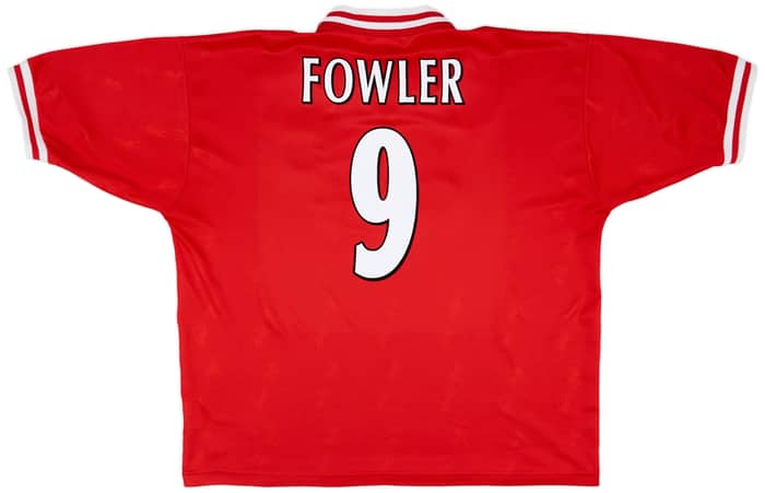 1996-98 Liverpool Home Shirt Fowler #9 - 8/10 - (XXL)