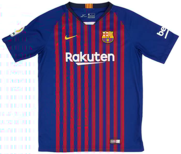 2018-19 Barcelona Home Shirt - 8/10 - (XL.Boys)