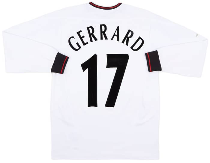2003-04 Liverpool Away L/S Shirt Gerrard #17 - 7/10 - (S)