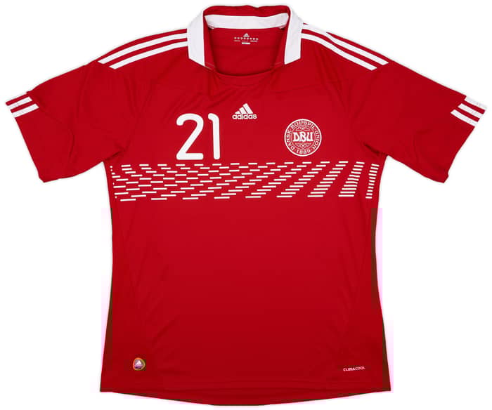 2010-11 Denmark Home Shirt Eriksen #21 - 8/10 - (XL)
