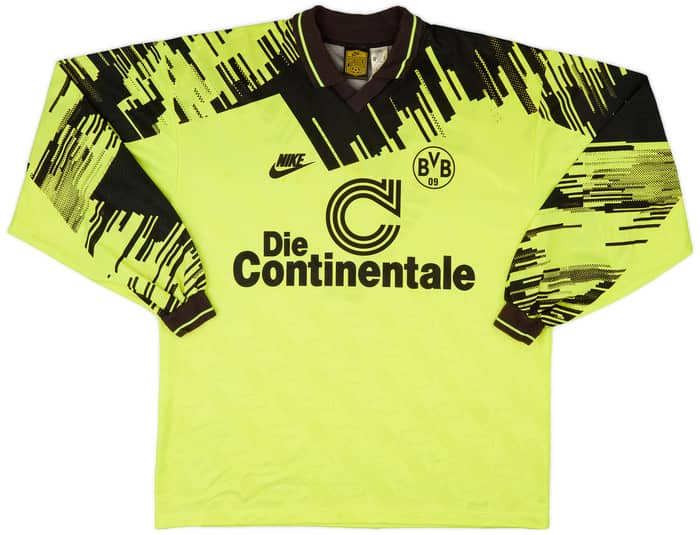 1993-94 Borussia Dortmund Home L/S Shirt - 6/10 - (XL)