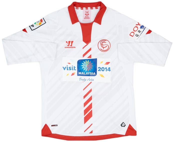 2013-14 Sevilla Match Issue Home L/S Shirt Coke #23