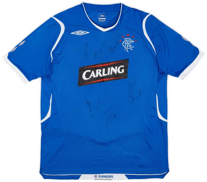 2008-09 Rangers Signed Home Shirt Thomson #8 - 6/10 - (L)