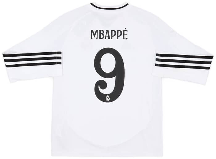 2024-25 Real Madrid Home L/S Shirt Mbappe #9 (KIDS)