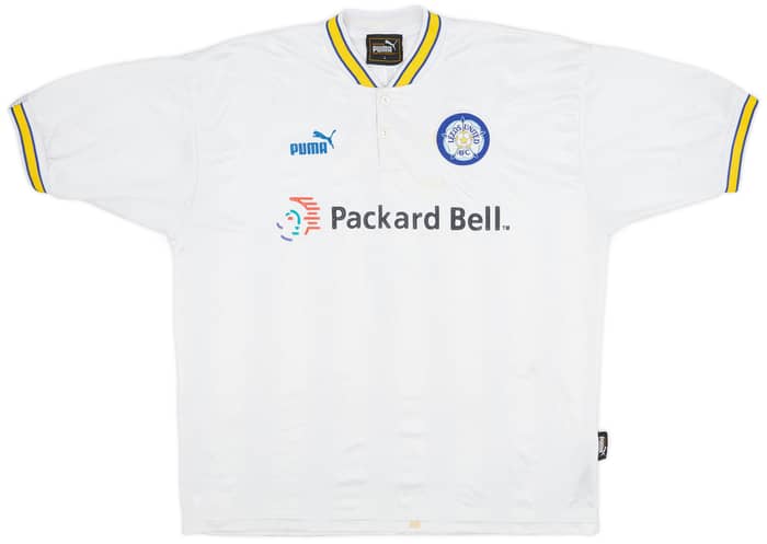 1996-98 Leeds United Home Shirt Haaland #4 - 5/10 - (L)