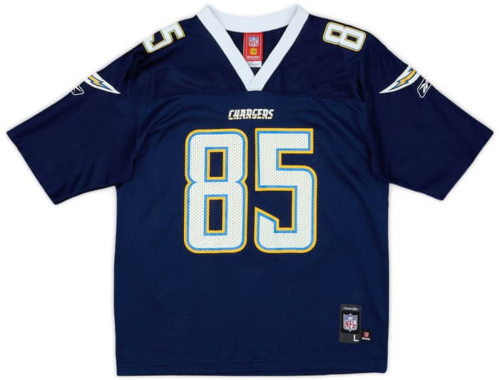 2007 San Diego Chargers Gates #85 Reebok Replica Home Jersey - 8/10 - (L.Boys)