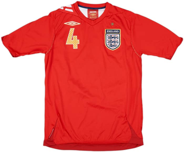 2006-08 England Away Shirt Gerrard #4 - 7/10 - (S)