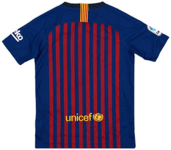 2018-19 Barcelona Home Shirt - 9/10 - (L.Boys)