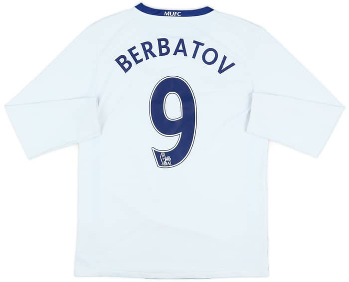 2008-10 Manchester United Away L/S Shirt Berbatov #9 - 6/10 - (XL.Boys)