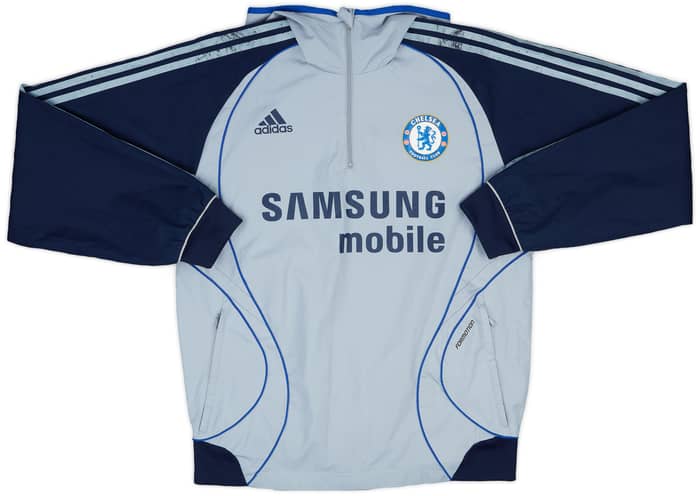 2006-07 Chelsea adidas 1/4 Zip Hooded Drill Top - 6/10 - (S)