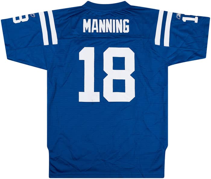 2007 Indianapolis Colts Manning #18 Reebok Premier Jersey (Home) Y
