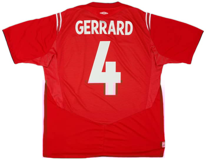 福袋 売れ残り 2004-06 England (XL) - 5/10 - #4 Gerrard Shirt Away ウェア