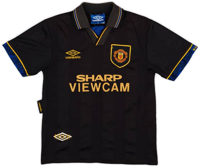 1993-95 Manchester United Away Shirt Sharpe #5 - 6/10 - (L.Boys)