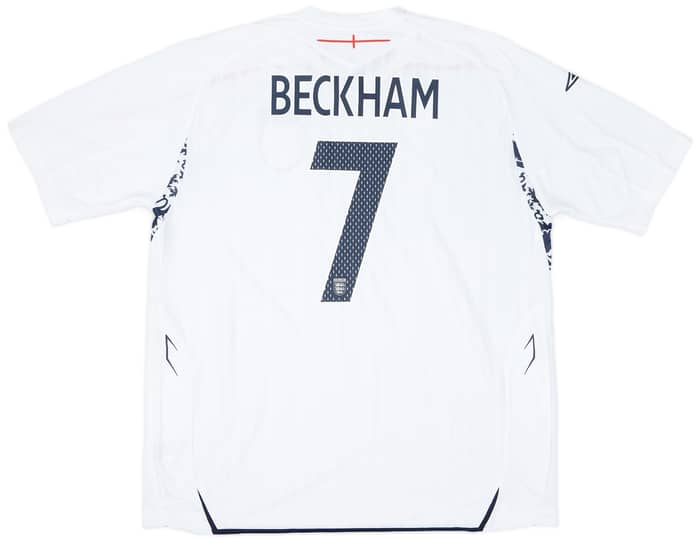 2007-09 England Home Shirt Beckham #7 (XXL)