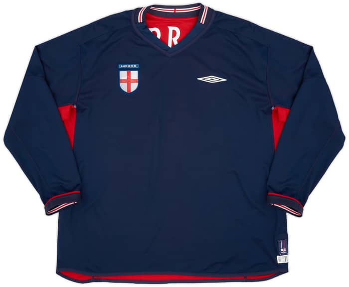 2002-04 England Away L/S Shirt Gerrard #4 - 8/10 - (XXL)