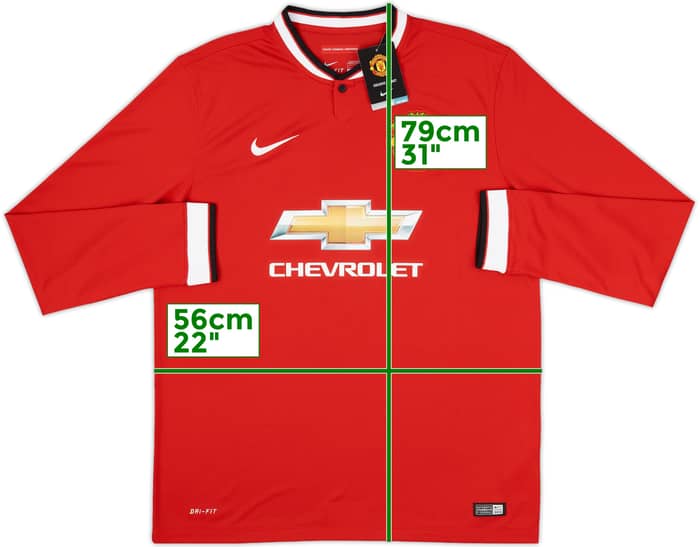 2014-15 Manchester United Home L/S Shirt Rooney #10 (L)