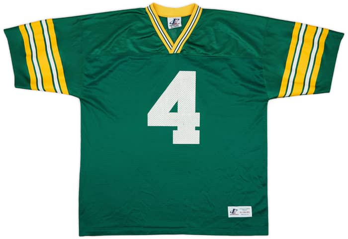 1996 Green Bay Packers Favre #4 Logo Athletic Home Jersey - 8/10 - (XL)