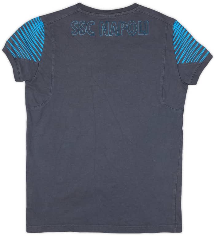 2014-15 Napoli Macron Cotton Tee - 8/10 - (L.Boys)