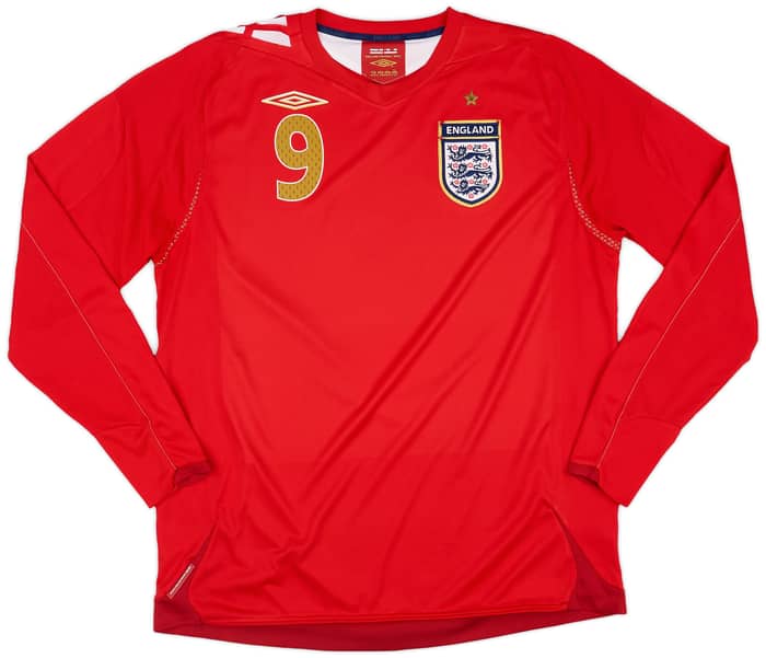 2006-08 England Away L/S Shirt Rooney #9 - 5/10 - (L)