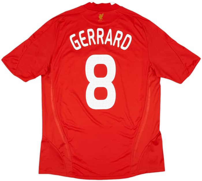 2008-10 Liverpool Home Shirt Gerrard #8 - 9/10 - (L)