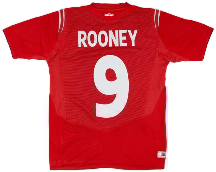 2004-06 England Away Shirt Rooney #9 - 9/10 - (S)