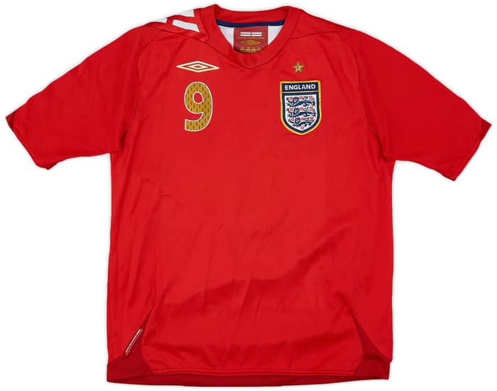 2006-08 England Away Shirt Rooney #9 - 8/10 - (M.Boys)