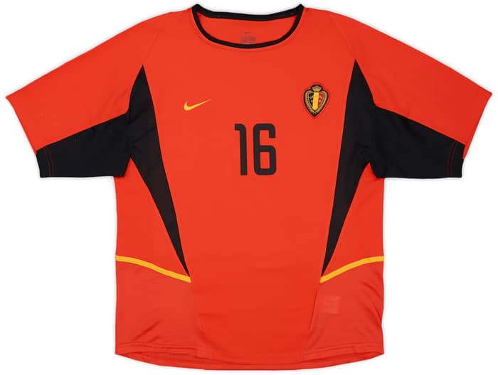 2002-04 Belgium Home Shirt Van Buyten #16 - 8/10 - (M)
