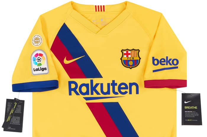 2019-20 Barcelona Away Shirt KIDS