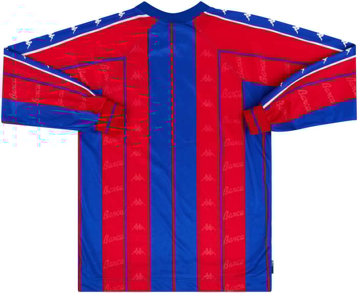 1997-98 Barcelona Home L/S Shirt - 8/10 - (S)