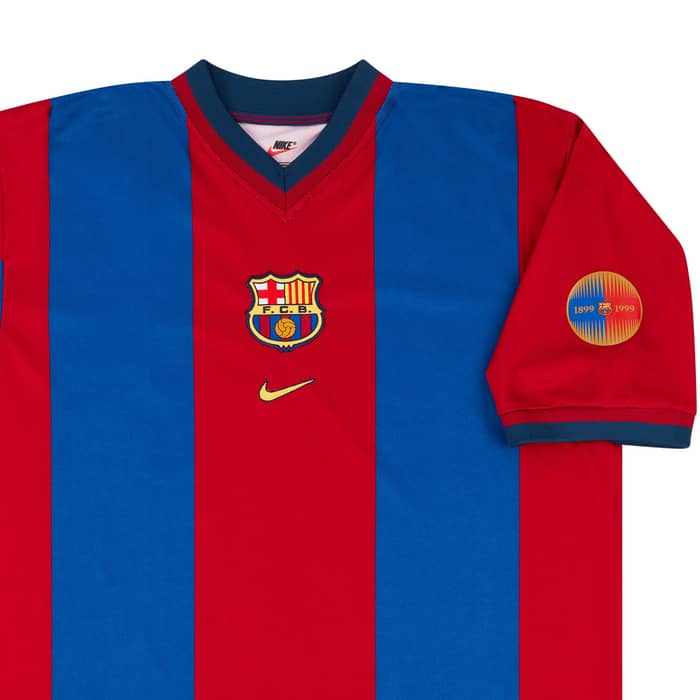 1998-99 Barcelona Match Issue Home Shirt Bogarde #17