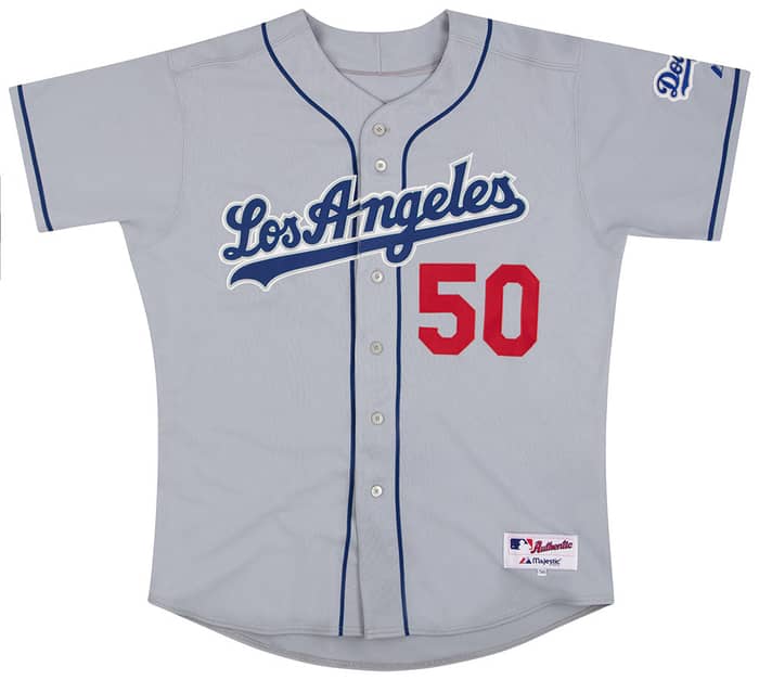 2006 LA Dodgers Stults #50 Authentic Majestic Jersey (Away) XXL