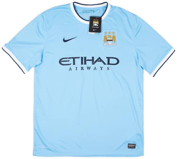 2013-14 Manchester City Home Shirt Kun Aguero #16 (L)