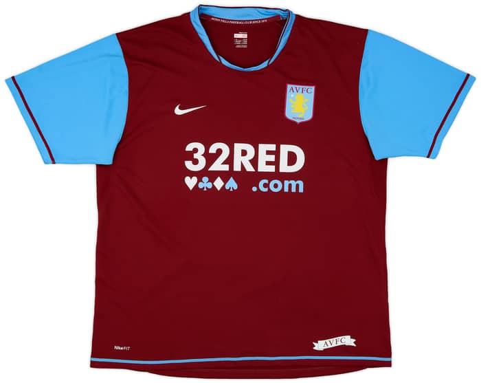 2007-08 Aston Villa Home Shirt Young #7 - 6/10 - (XL)