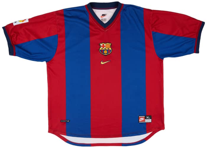 1998-00 Barcelona Home Shirt Rivaldo #11 - 8/10 - (XL)
