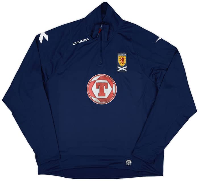 2008-09 Scotland Diadora 1/4 Zip Drill Top - 7/10 - (XL)