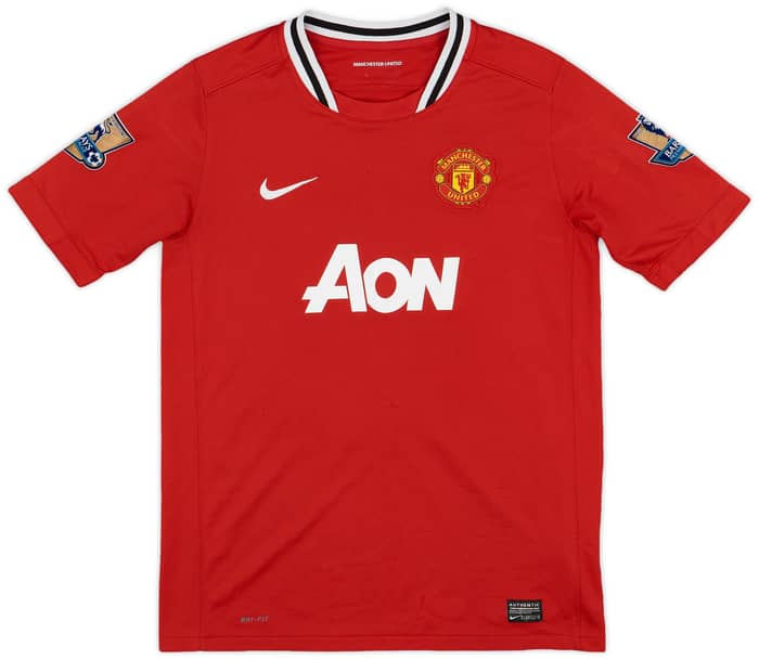 2011-12 Manchester United Home Shirt Young #18 - 6/10 - (XL.Boys)