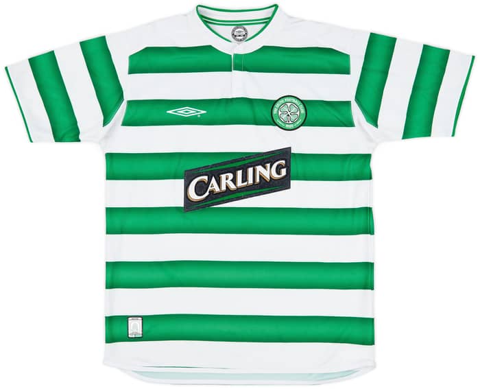 2003-04 Celtic Home Shirt Lennon #18 - 9/10 - (M)